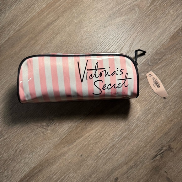 Victoria's Secret Other - Victoria's Secret Pink and White Striped Pouch